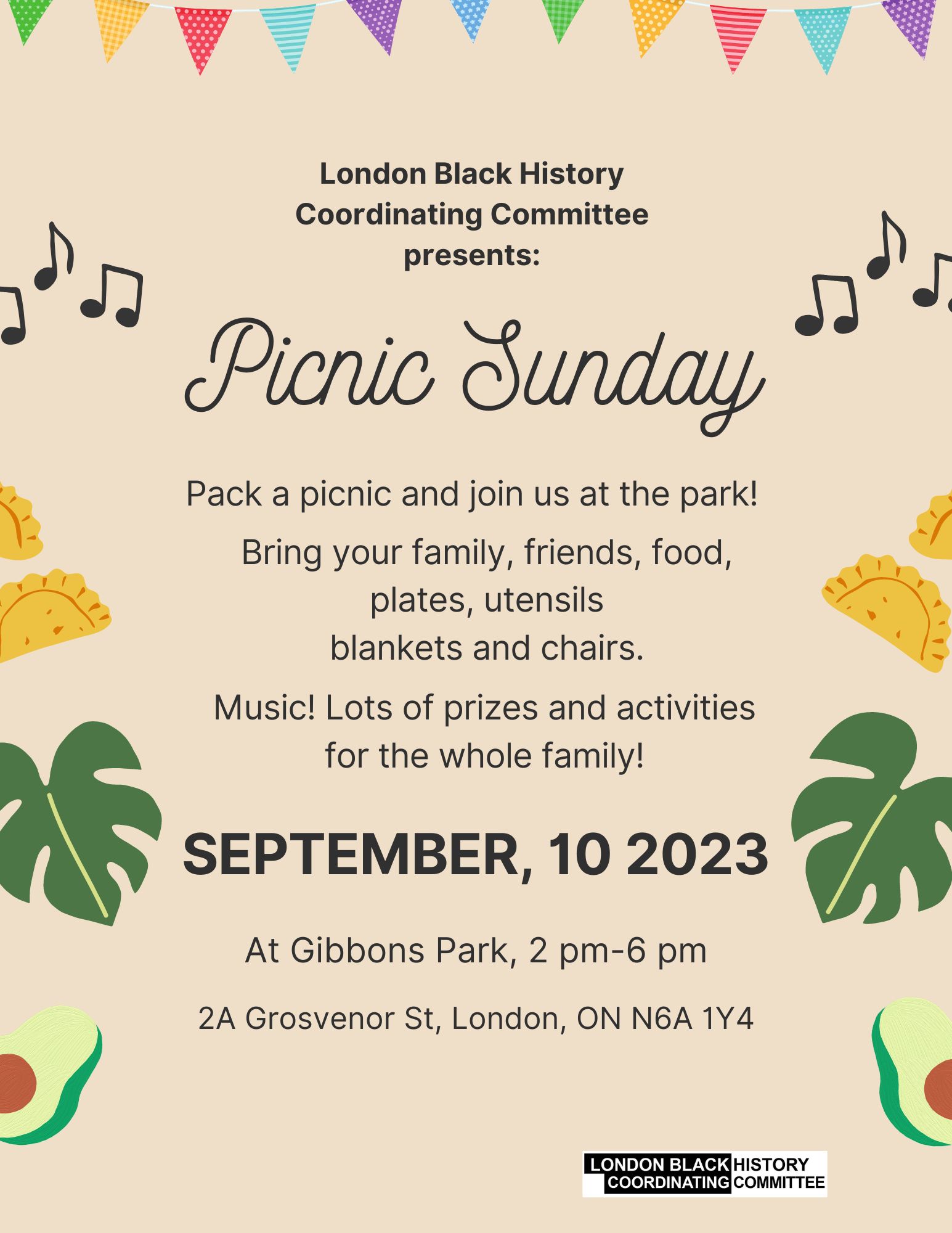 Flier for LBHCC Picnic Sunday